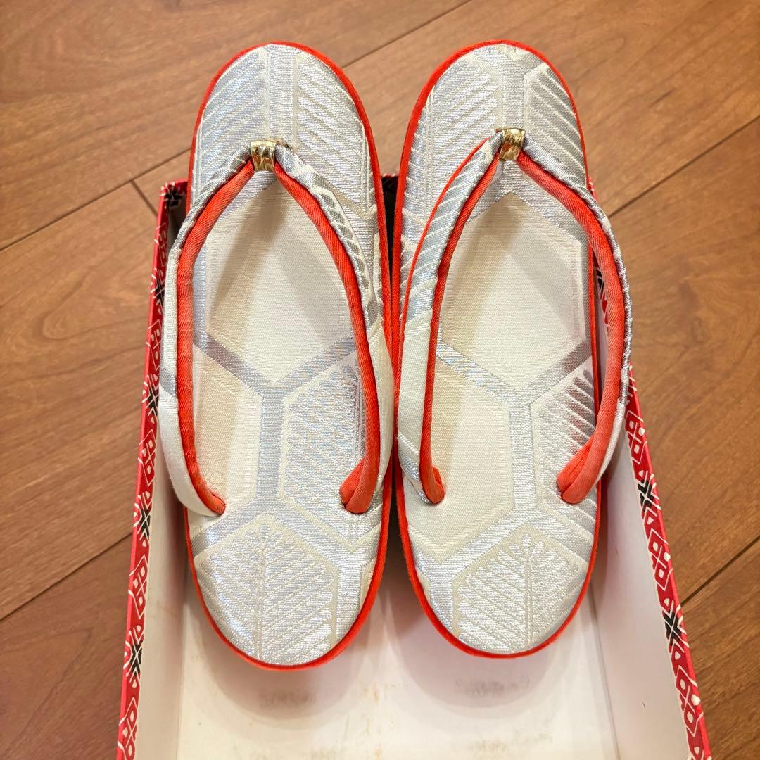 七五三　7歳　着物セット　女の子　オレンジ　グリーン