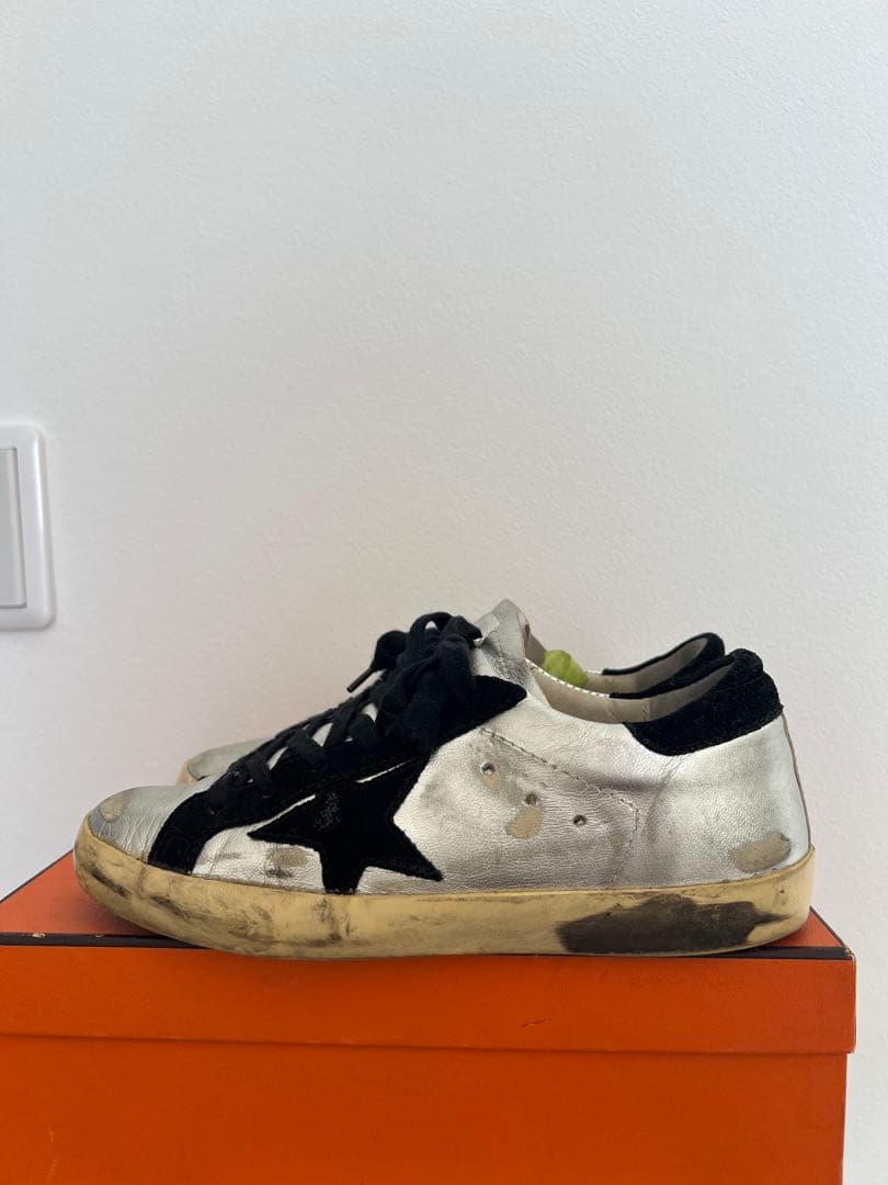 Golden  Superstar シルバー/ブラック スニーカー