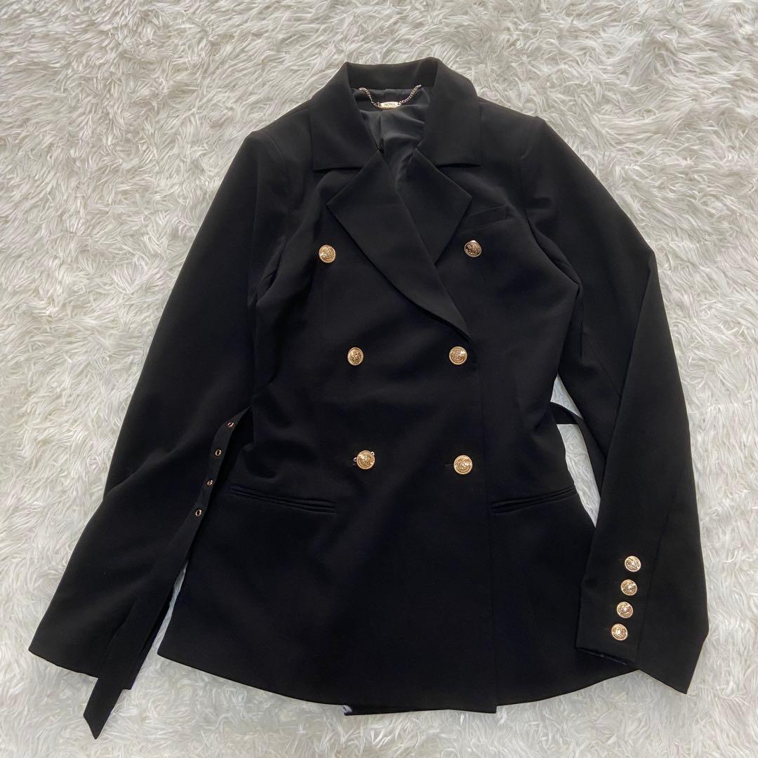 美品rosemuse(ロゼミューズ)ジャケット　金ボタン　ジャケット　ブラック