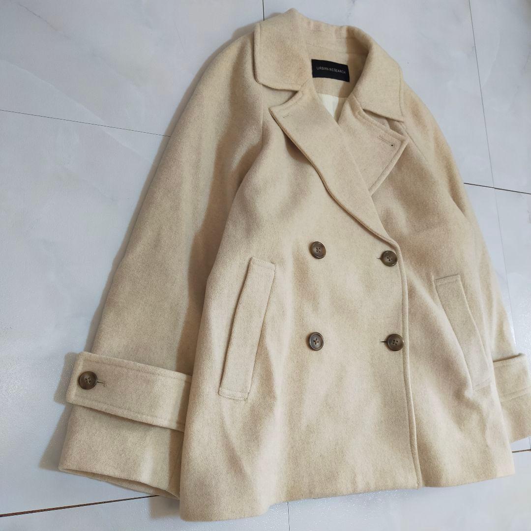 アーバンリサーチ　URBAN RESERCH スーパー100メルトンPコート