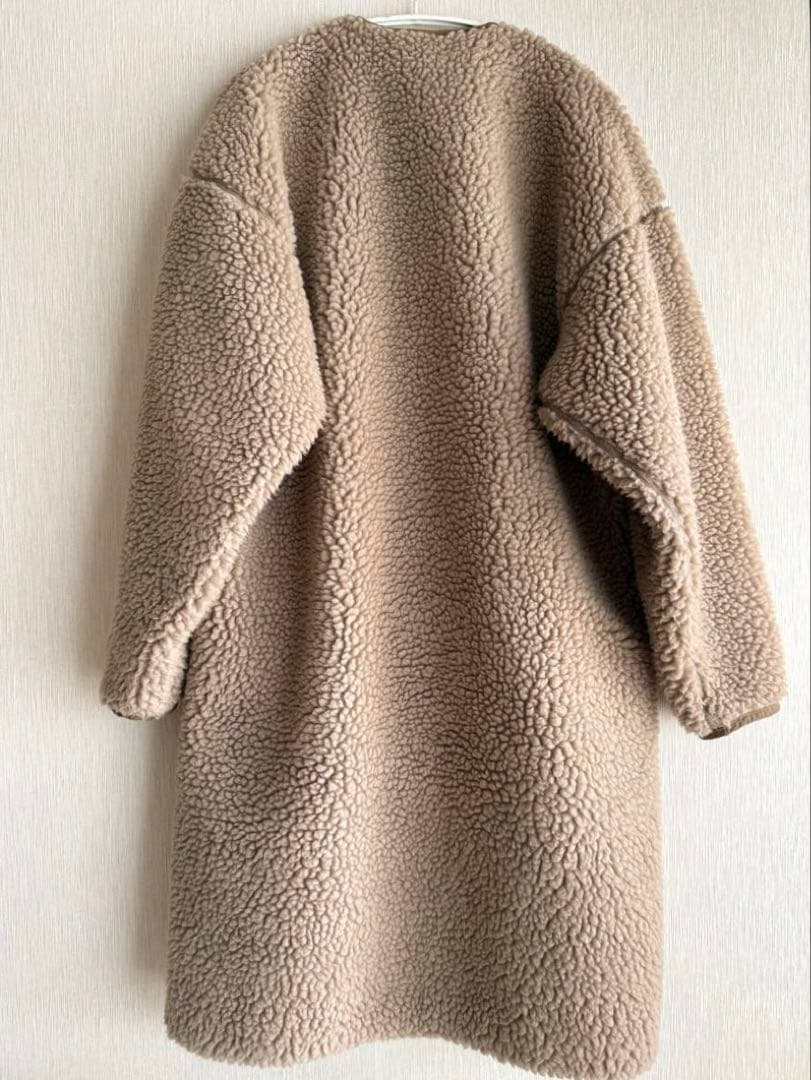 HYKE ベージュ ボア ロングコート サイズ2