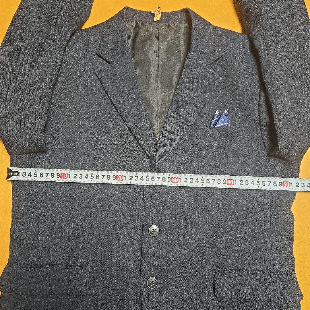 美品　レディフレディ　160B　スーツ5点セット　紺　卒服　ストライプ　キャット