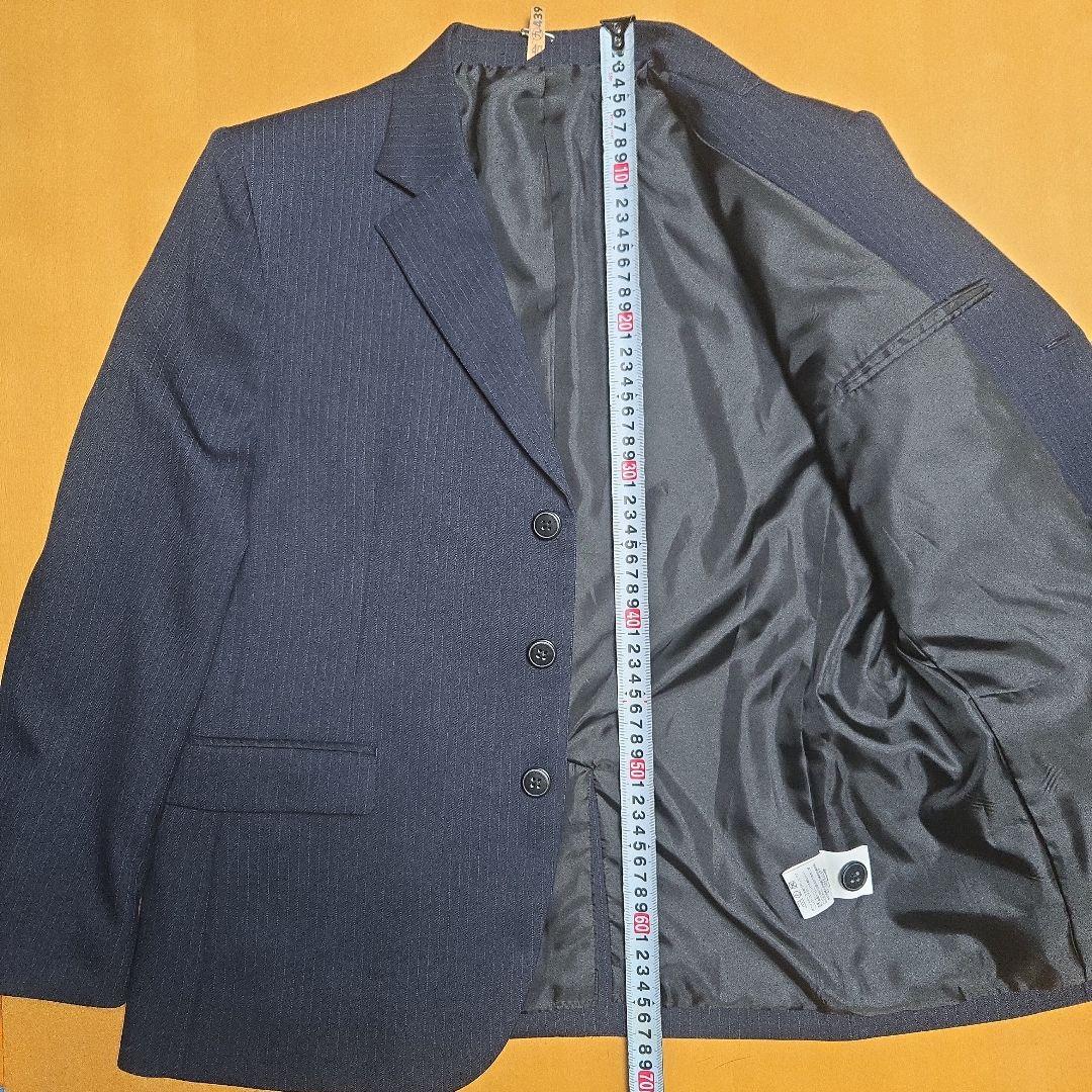 美品　レディフレディ　160B　スーツ5点セット　紺　卒服　ストライプ　キャット