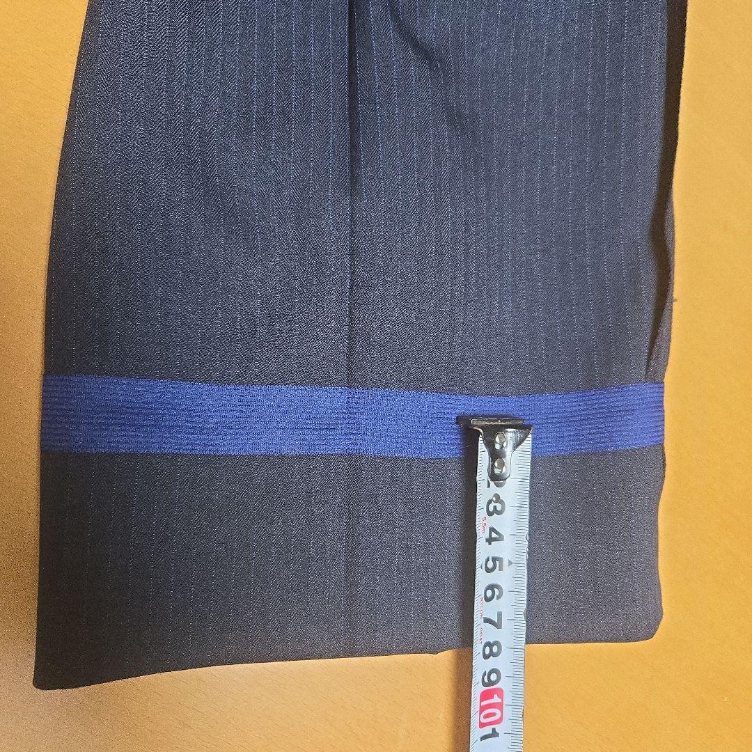 美品　レディフレディ　160B　スーツ5点セット　紺　卒服　ストライプ　キャット