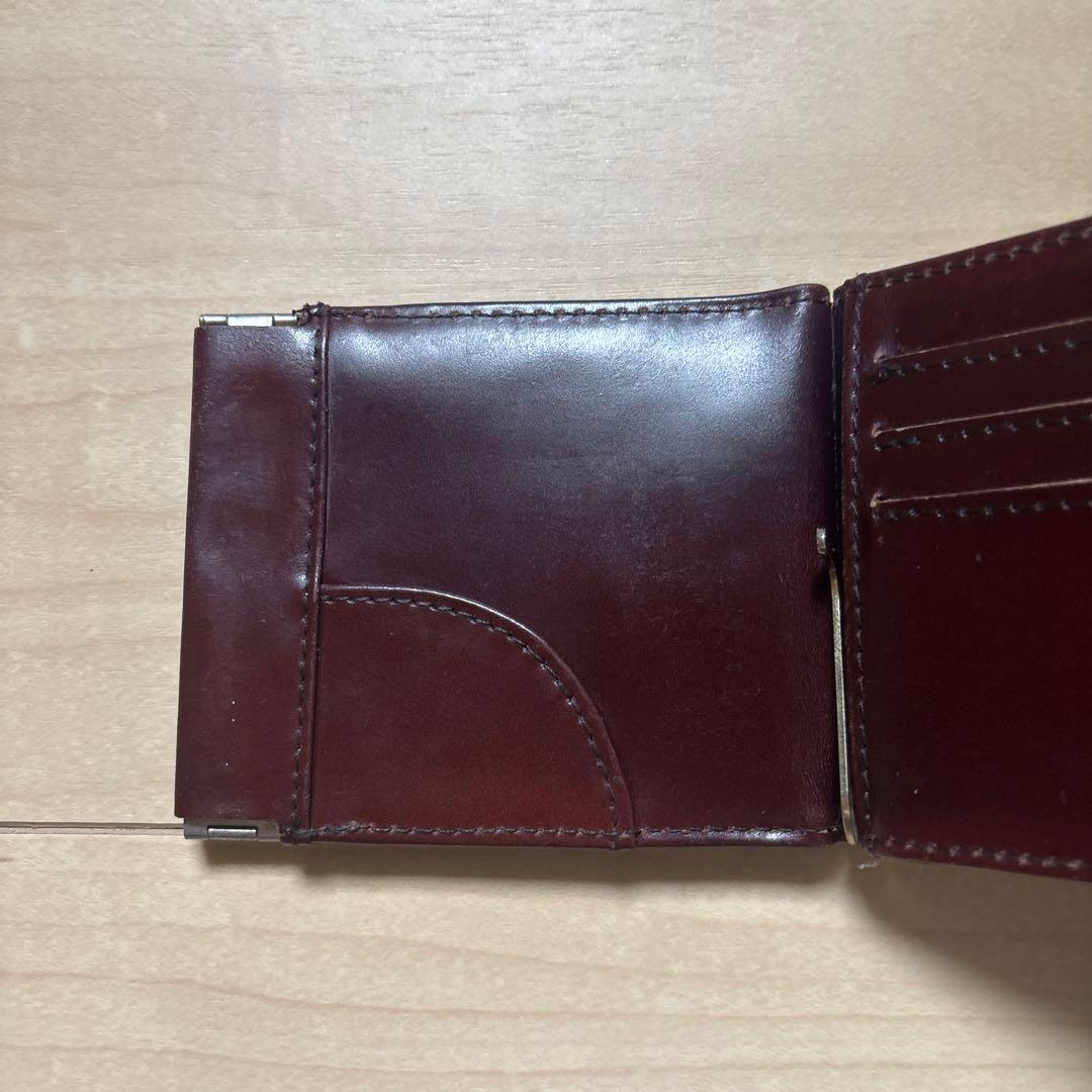 meanswhile マネークリップ　バーガンディ