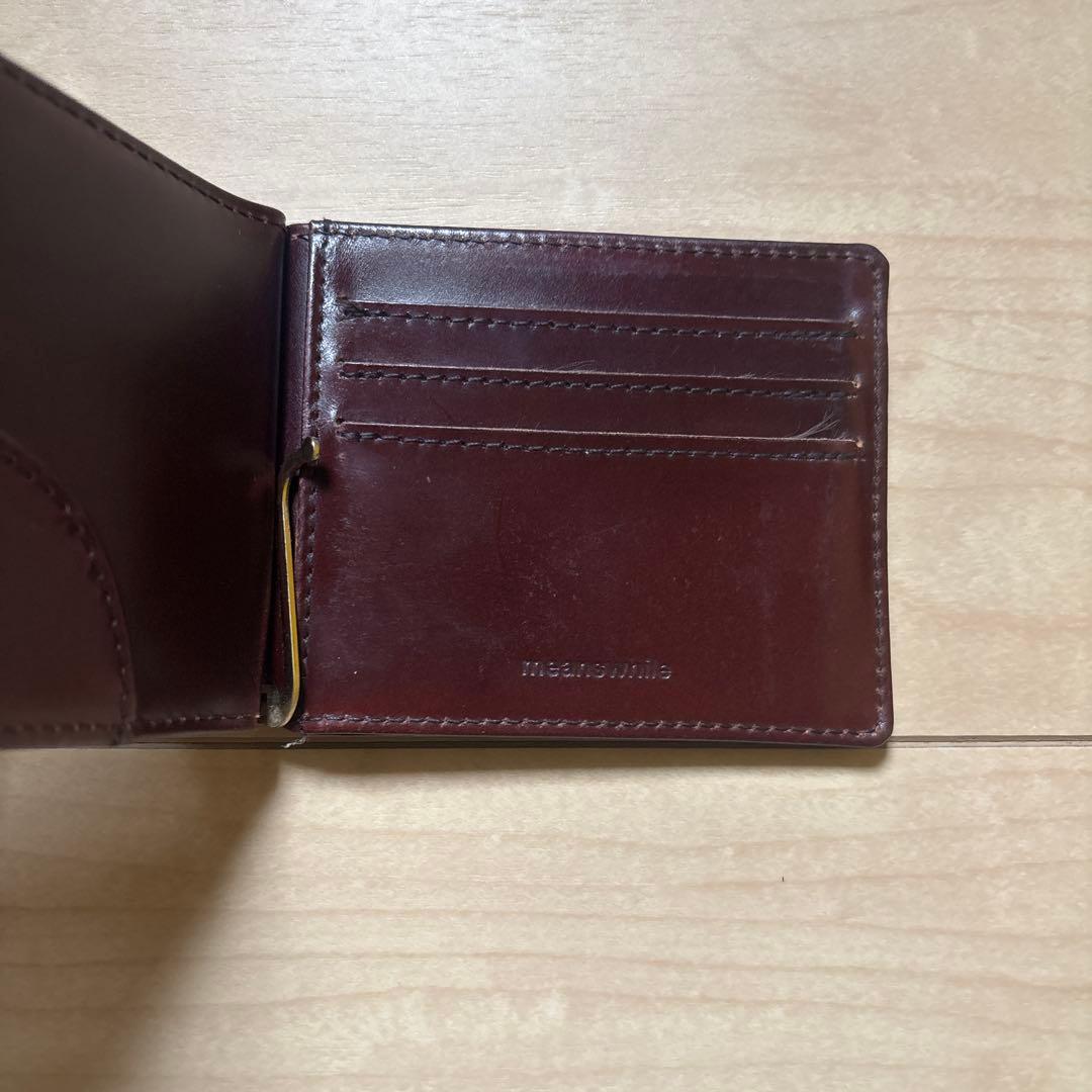 meanswhile マネークリップ　バーガンディ