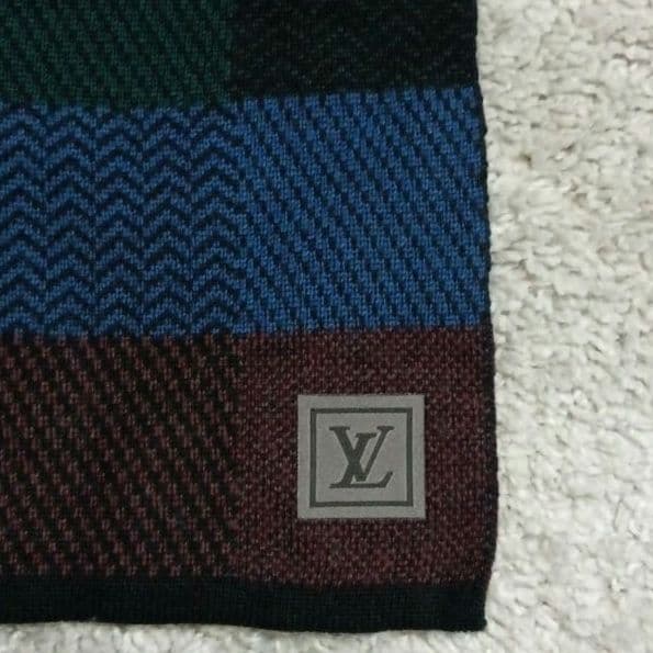 LOUIS VUITTON ルイヴィトン　ダミエ柄 ウールマフラー