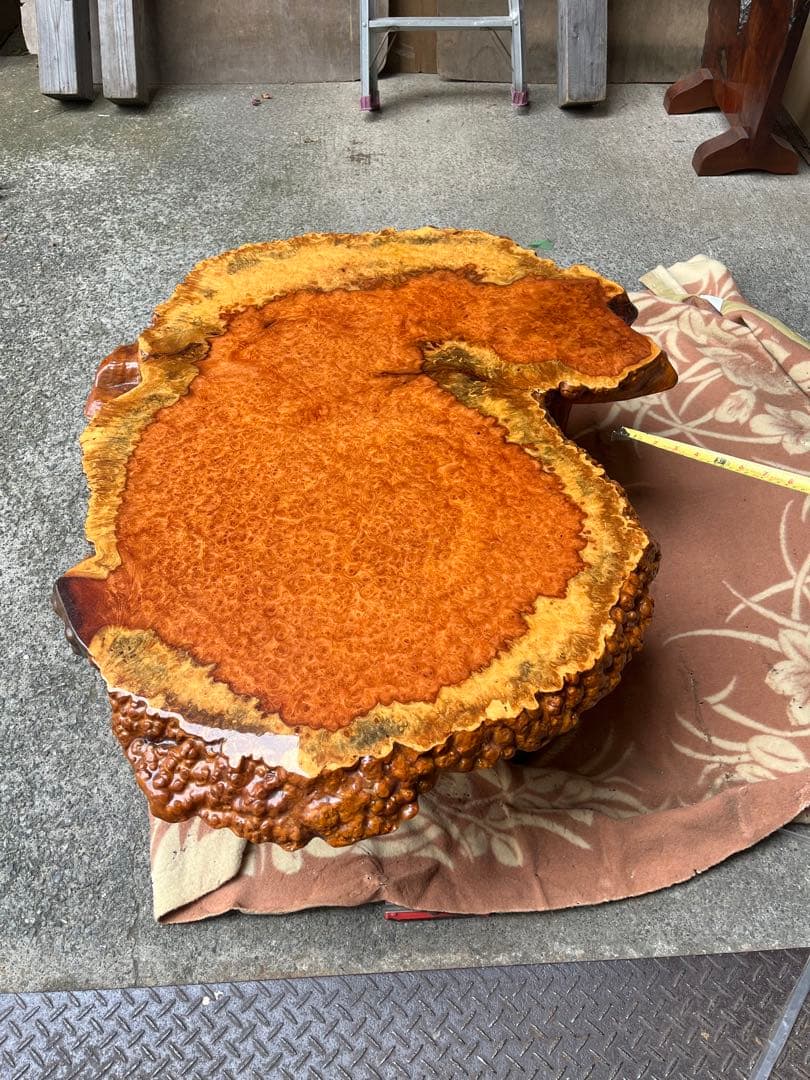 天然木の座卓　一枚板