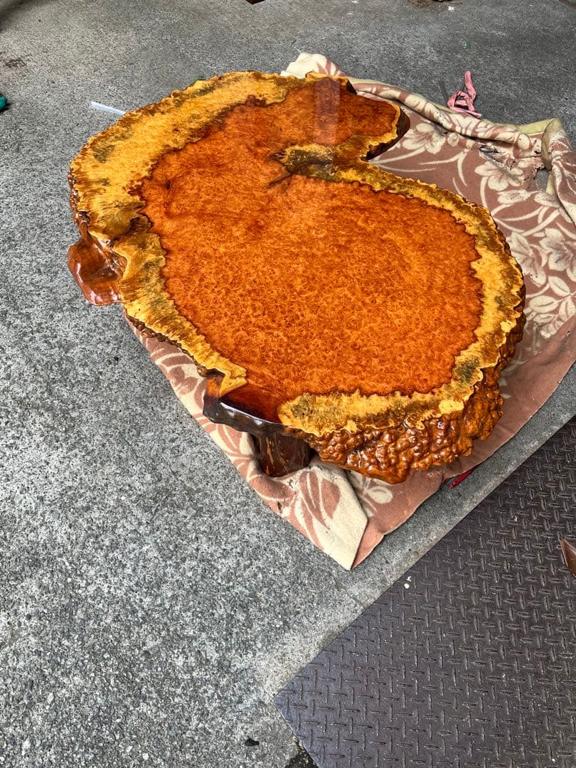 天然木の座卓　一枚板