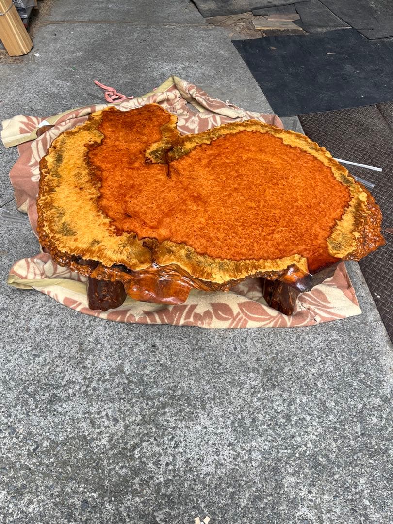 天然木の座卓　一枚板