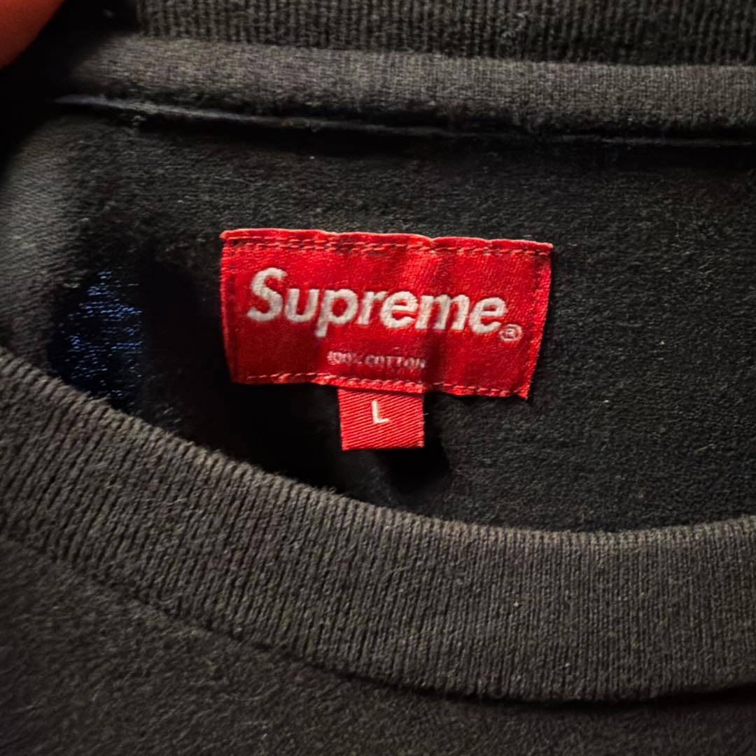 【人気即完売品】シュプリーム♤刺繍スモールボックスロゴ　長袖Tシャツ L