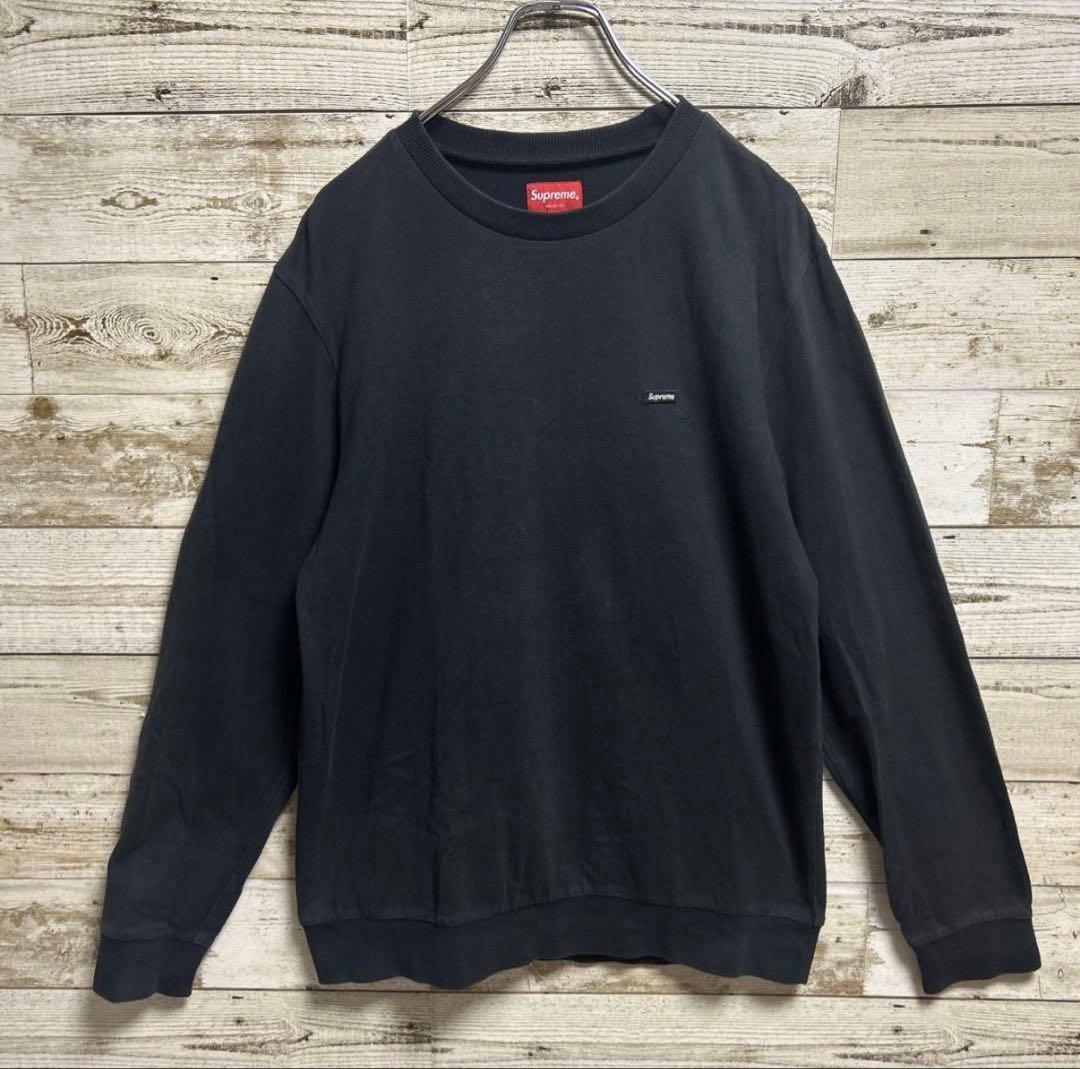 【人気即完売品】シュプリーム♤刺繍スモールボックスロゴ　長袖Tシャツ L