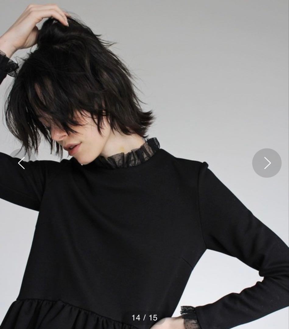 ツルバイマリコオイカワ Queenie ボンディングペピラムトップス free