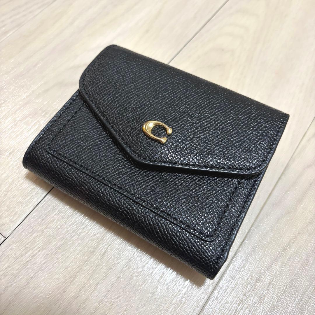 COACH ウィン スモール ウォレット 三つ折り 財布 ケース ブラック