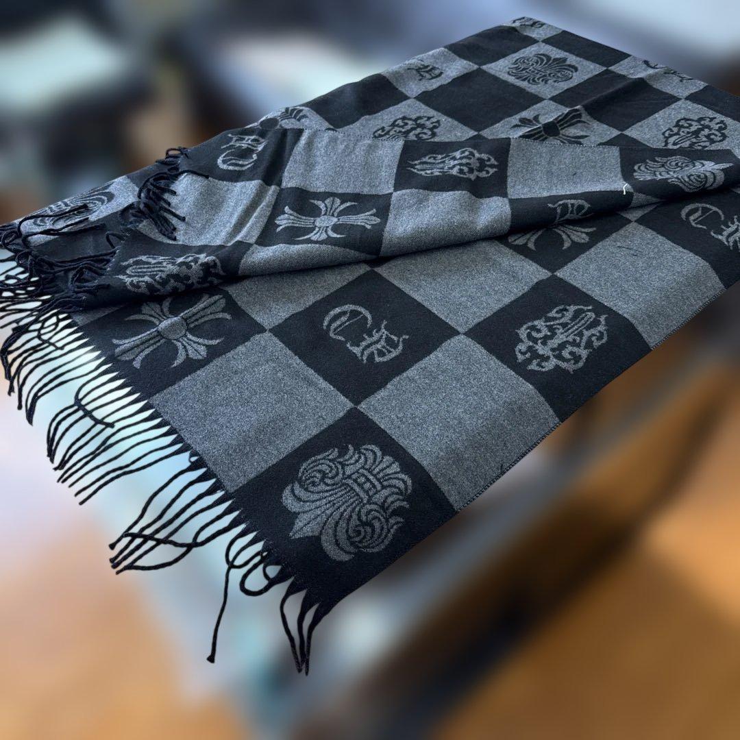 【連休最終日セール】 クロムハーツ 柄代表モチーフ ストール 新品