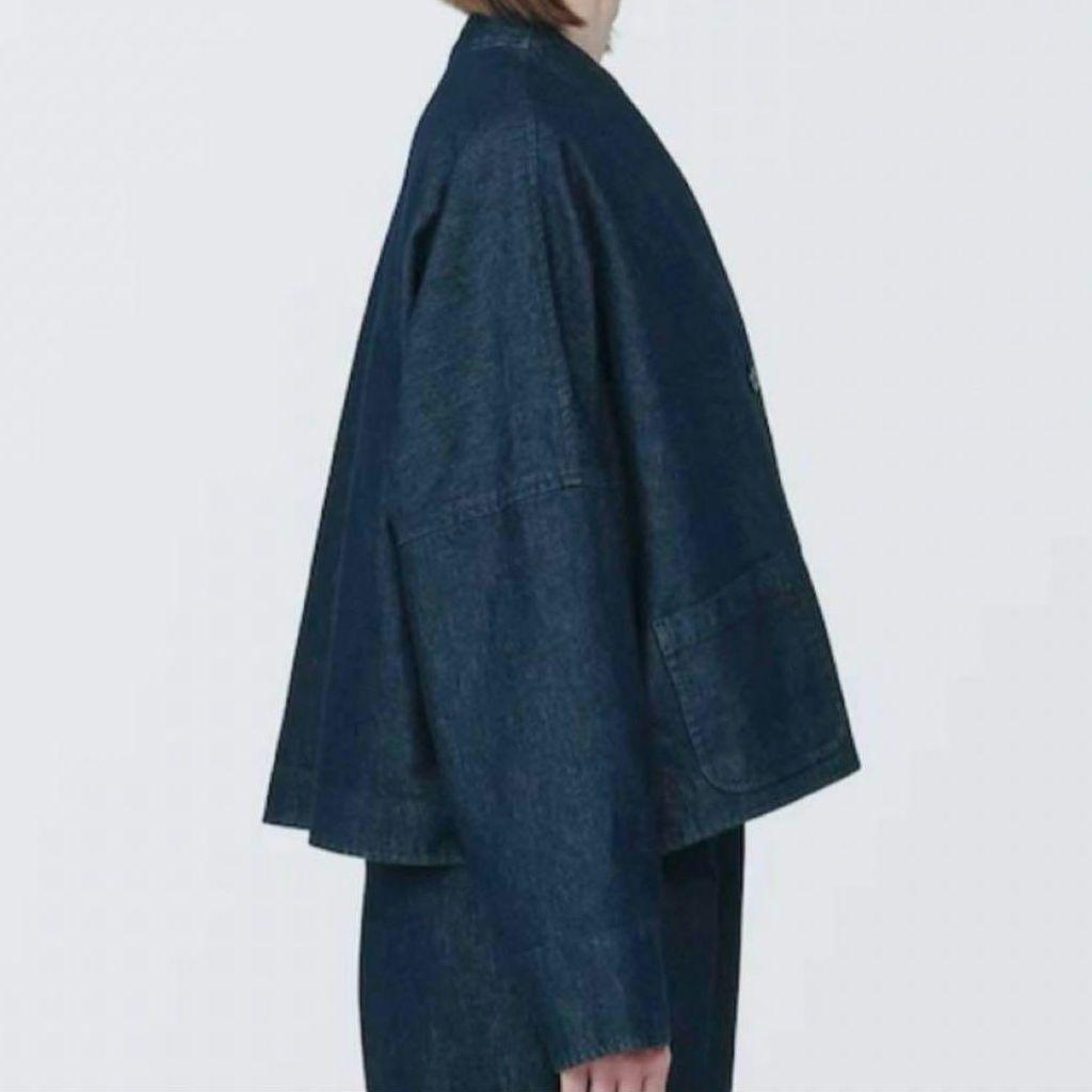 無印良品　和紙混 デニムジャケット S
