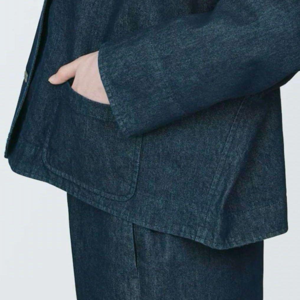 無印良品　和紙混 デニムジャケット S