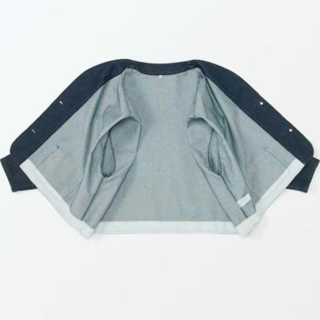 無印良品　和紙混 デニムジャケット S