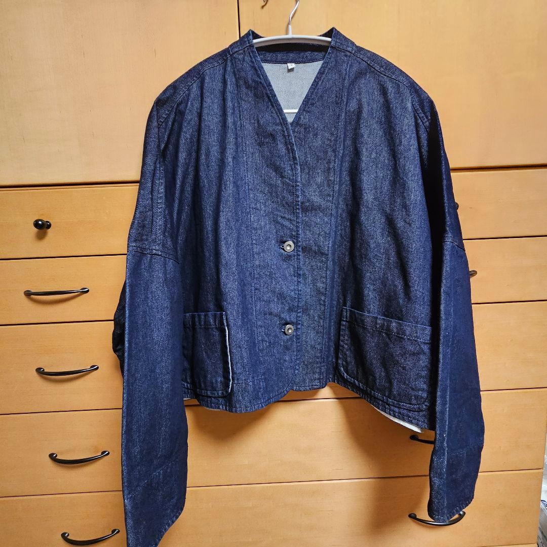 無印良品　和紙混 デニムジャケット S
