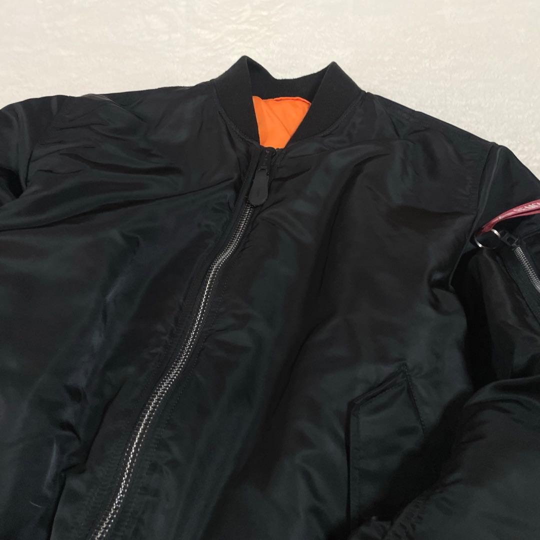極美品 ALPHA INDUSTRIES MA-1 フライトジャケット 黒 L