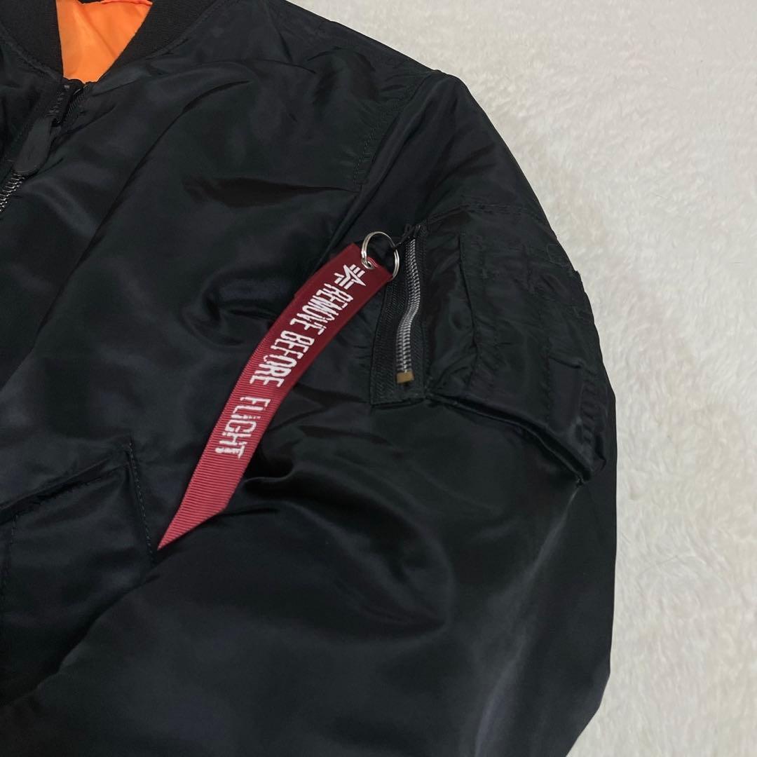 極美品 ALPHA INDUSTRIES MA-1 フライトジャケット 黒 L