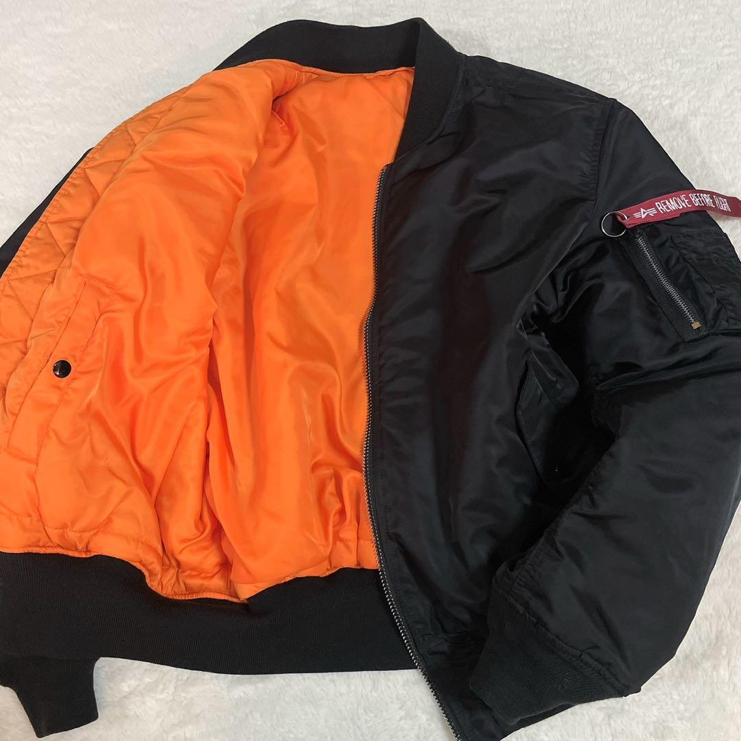 極美品 ALPHA INDUSTRIES MA-1 フライトジャケット 黒 L