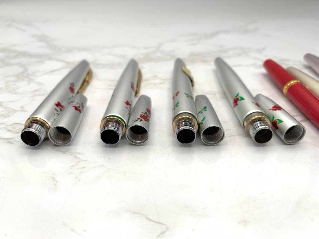 【６本まとめ】PILOT 万年筆　14K　昭和レトロ　ペン先無し　インクなし