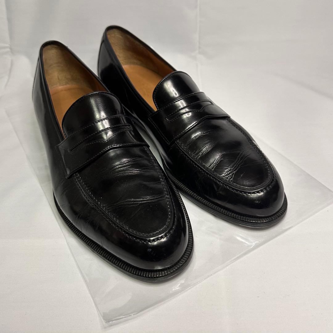 フェラガモ☆メンズ☆革靴☆レザーローファー☆ブラック☆サイズ9.5 D☆186