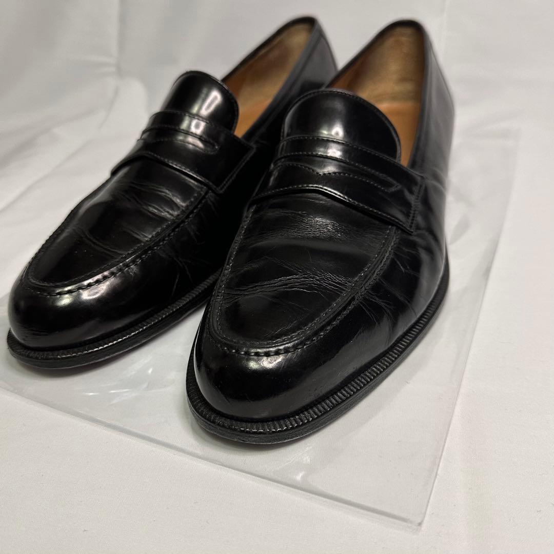 フェラガモ☆メンズ☆革靴☆レザーローファー☆ブラック☆サイズ9.5 D☆186