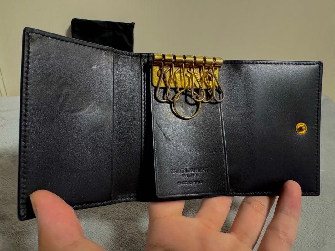 サンローランSAINT LAURENT ブラック レザー キーケース