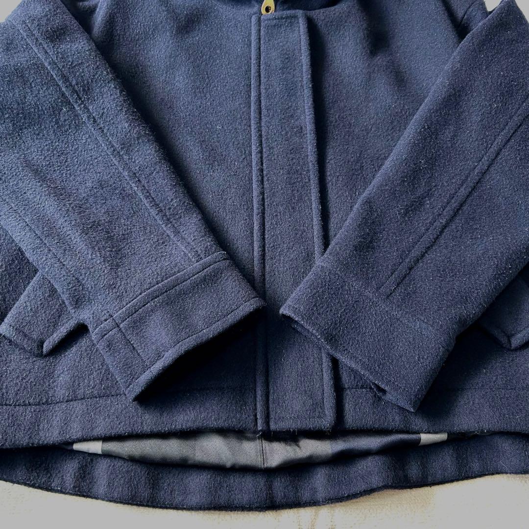ブルーレーベルクレストブリッジ ウールフーデットショートコート 36 S相当