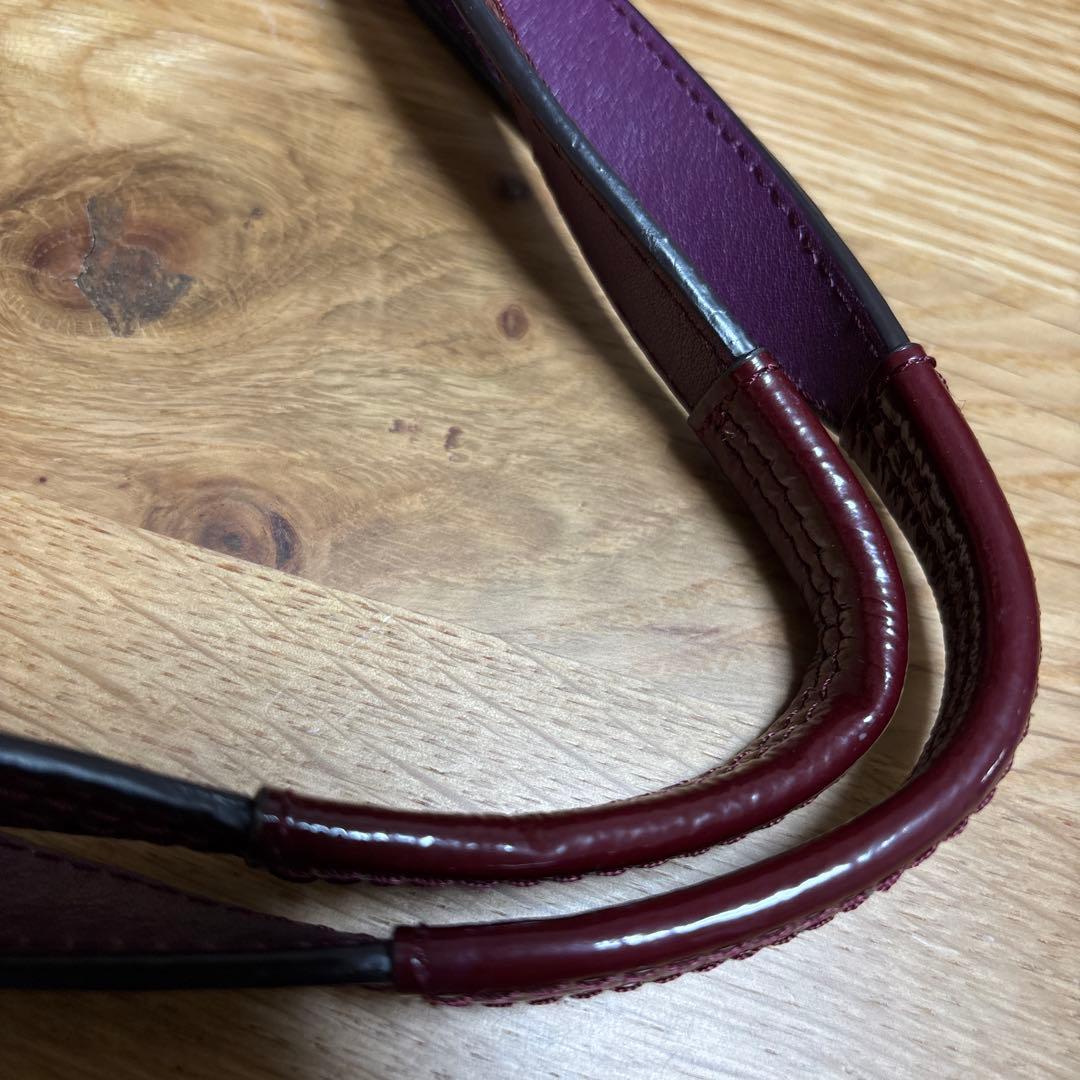 COACH ショルダーバッグ ベージュ/バーガンディ