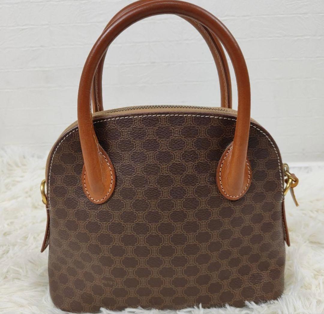 CELINE　ハンドバッグ　マカダム　トリオンフ　ミニ　2way PVC　レザー