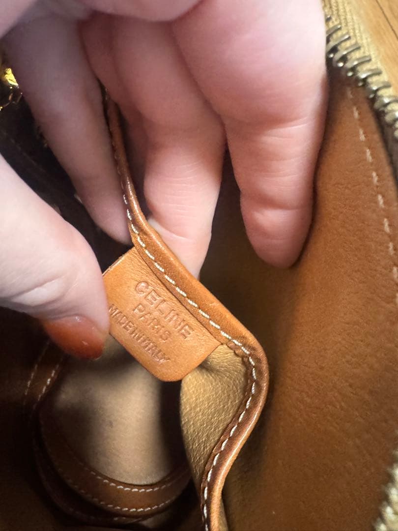 CELINE　ハンドバッグ　マカダム　トリオンフ　ミニ　2way PVC　レザー