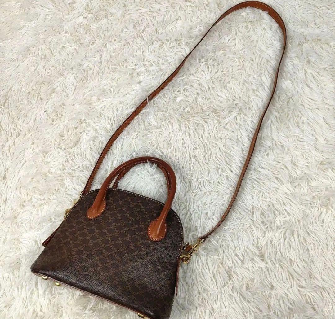 CELINE　ハンドバッグ　マカダム　トリオンフ　ミニ　2way PVC　レザー