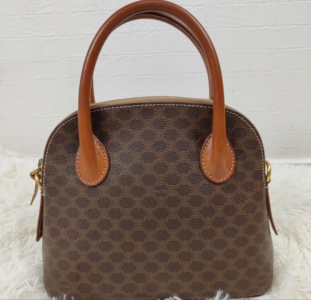 CELINE　ハンドバッグ　マカダム　トリオンフ　ミニ　2way PVC　レザー