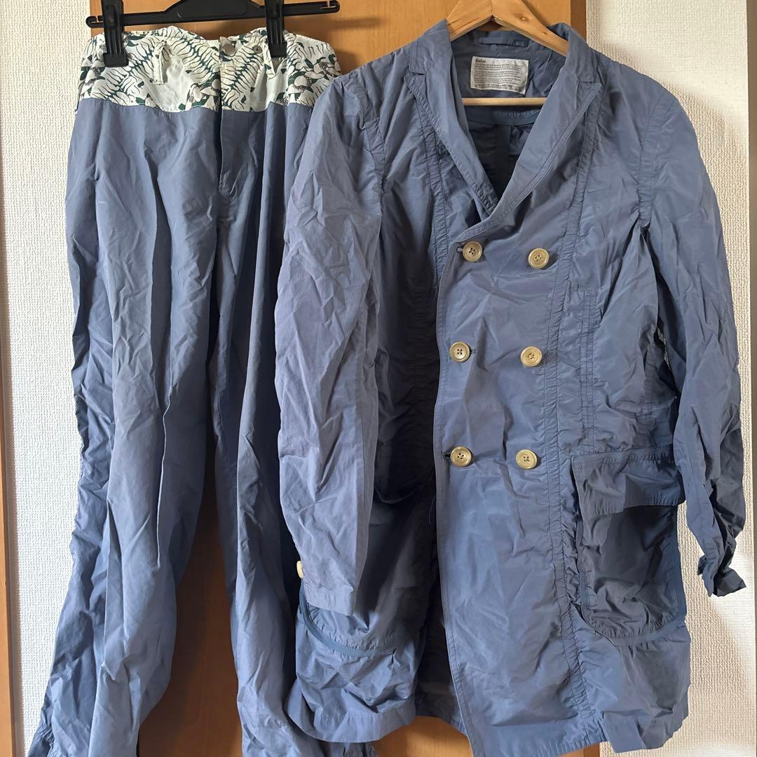 kolor カラー　パッカリング セットアップ ライトブルー 14ss