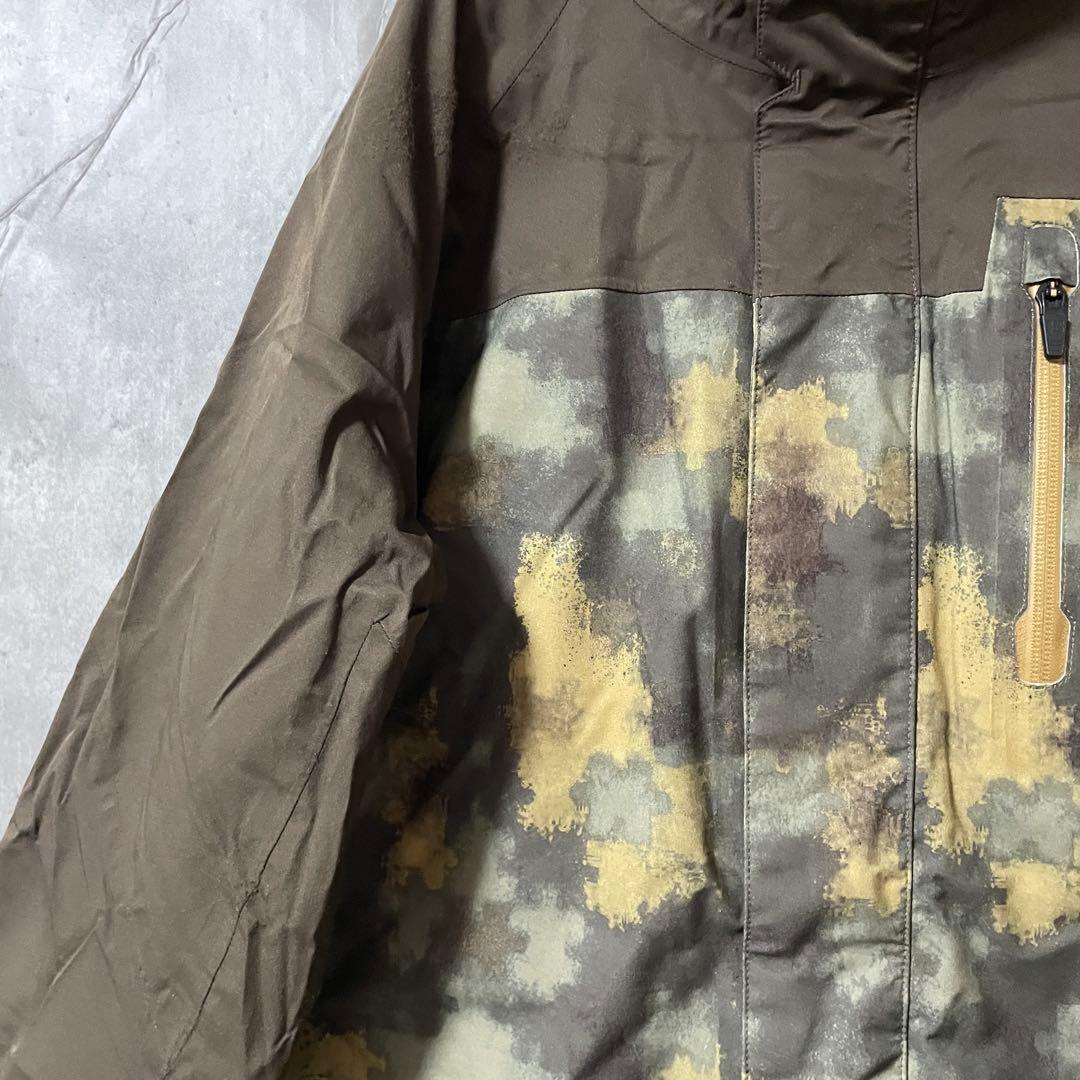 Burtonバートンスキーウェアスノーボードジャケットパーカー茶色カーキ迷彩総柄