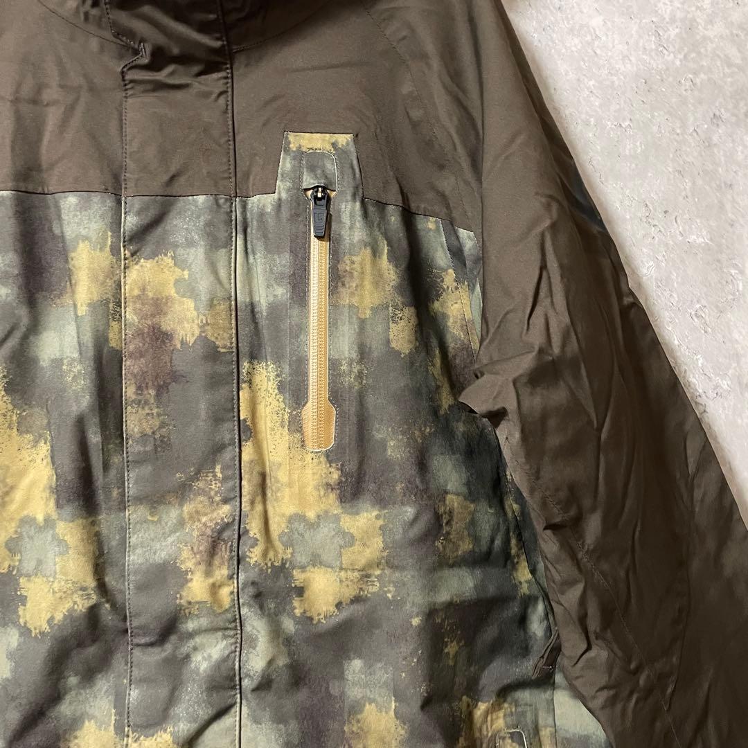 Burtonバートンスキーウェアスノーボードジャケットパーカー茶色カーキ迷彩総柄