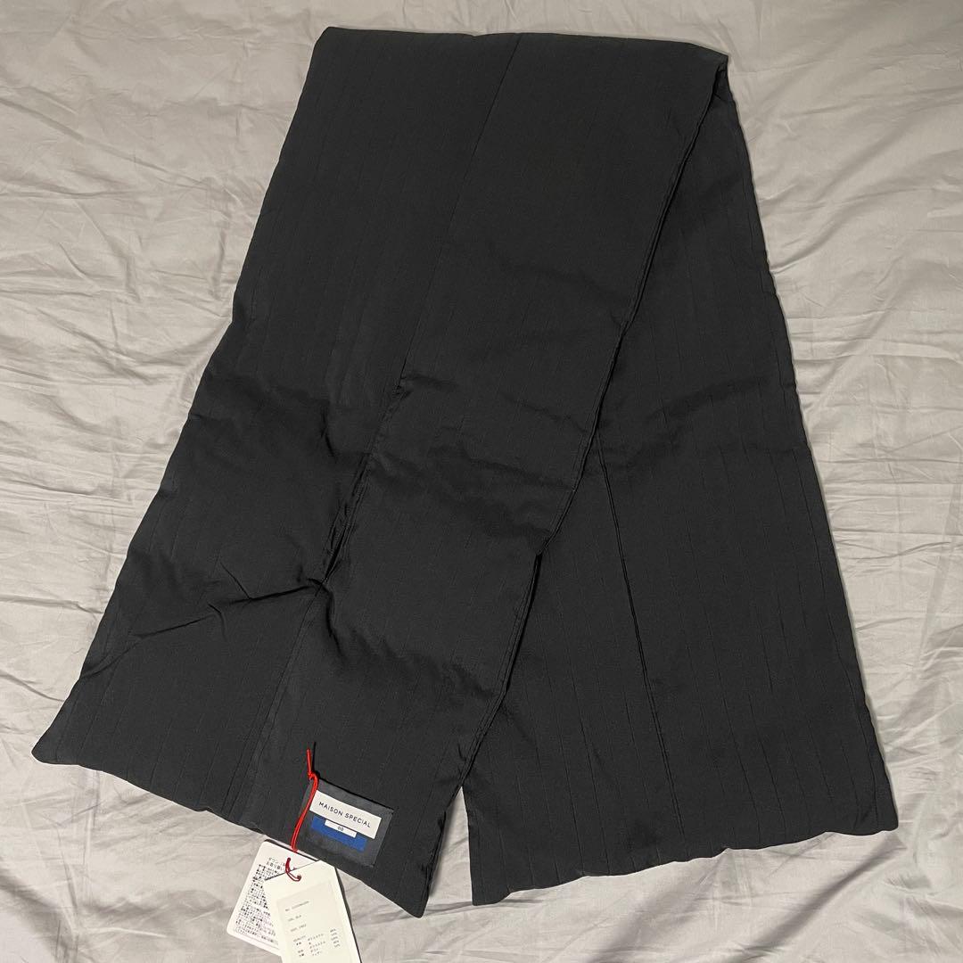 【新品・タグ付き】MAISON SPECIAL ストライプキルトダウンマフラー