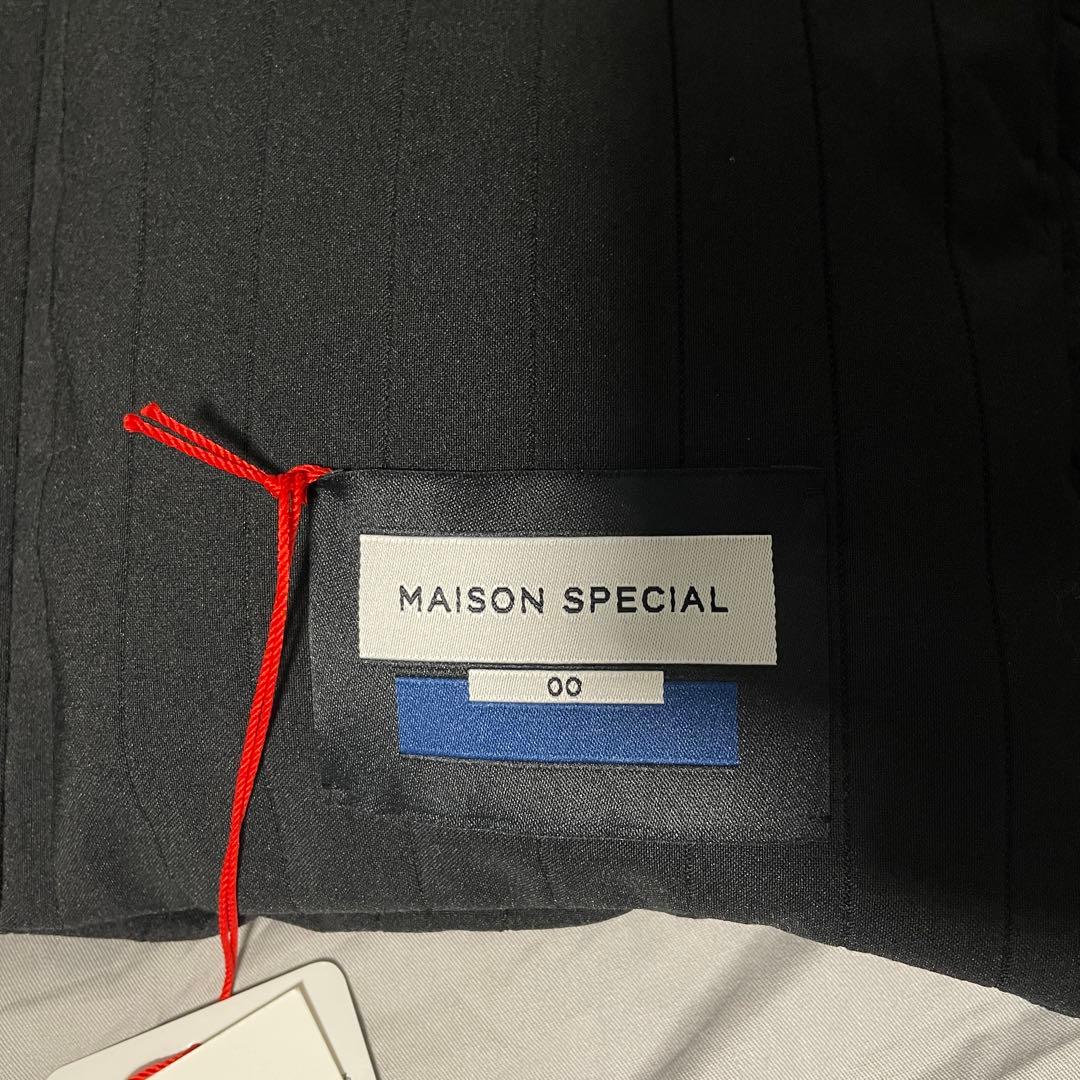 【新品・タグ付き】MAISON SPECIAL ストライプキルトダウンマフラー