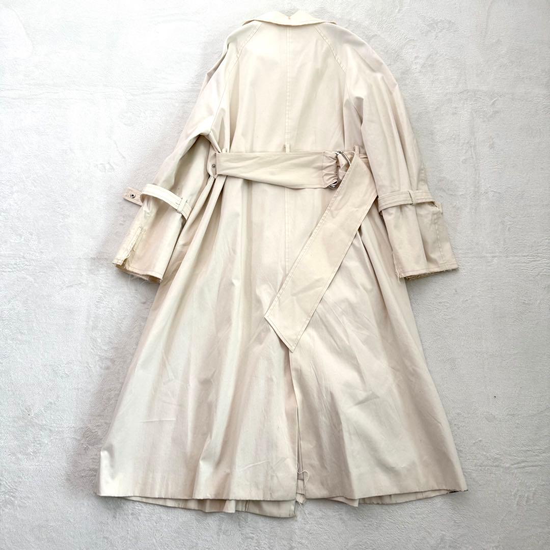 メゾンスペシャル コート ベルスリーブ カットオフ ロング ベルト付き ベージュ