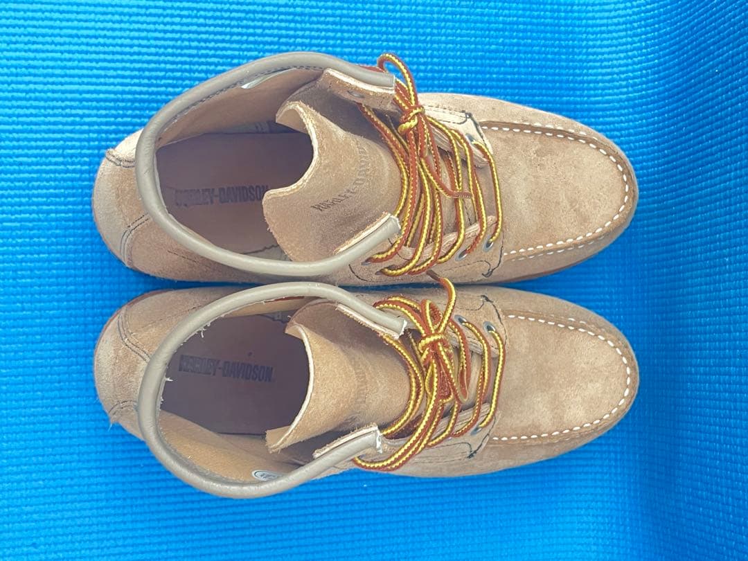 ハーレーダビッドソン ワークブーツ US9.5 ベージュ スエード
