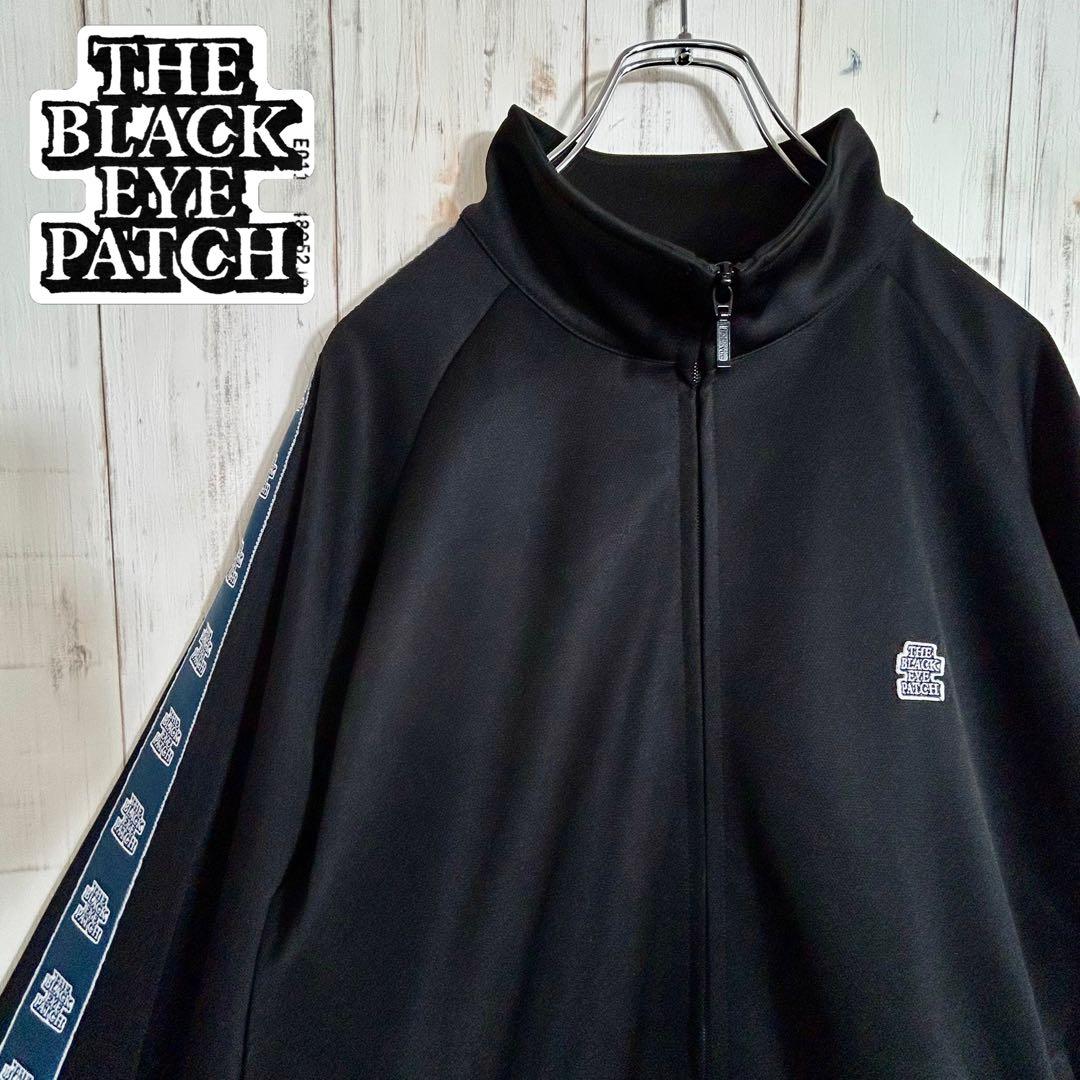 良品☆ブラックアイパッチワンポイントトラックジャケットジャージ