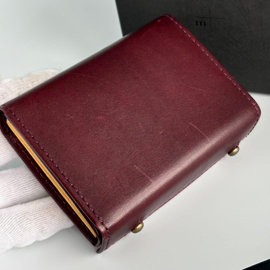 m+ エムピウ ミッレフォッリエⅡ P25 ワイン イエロー 二つ折り財布