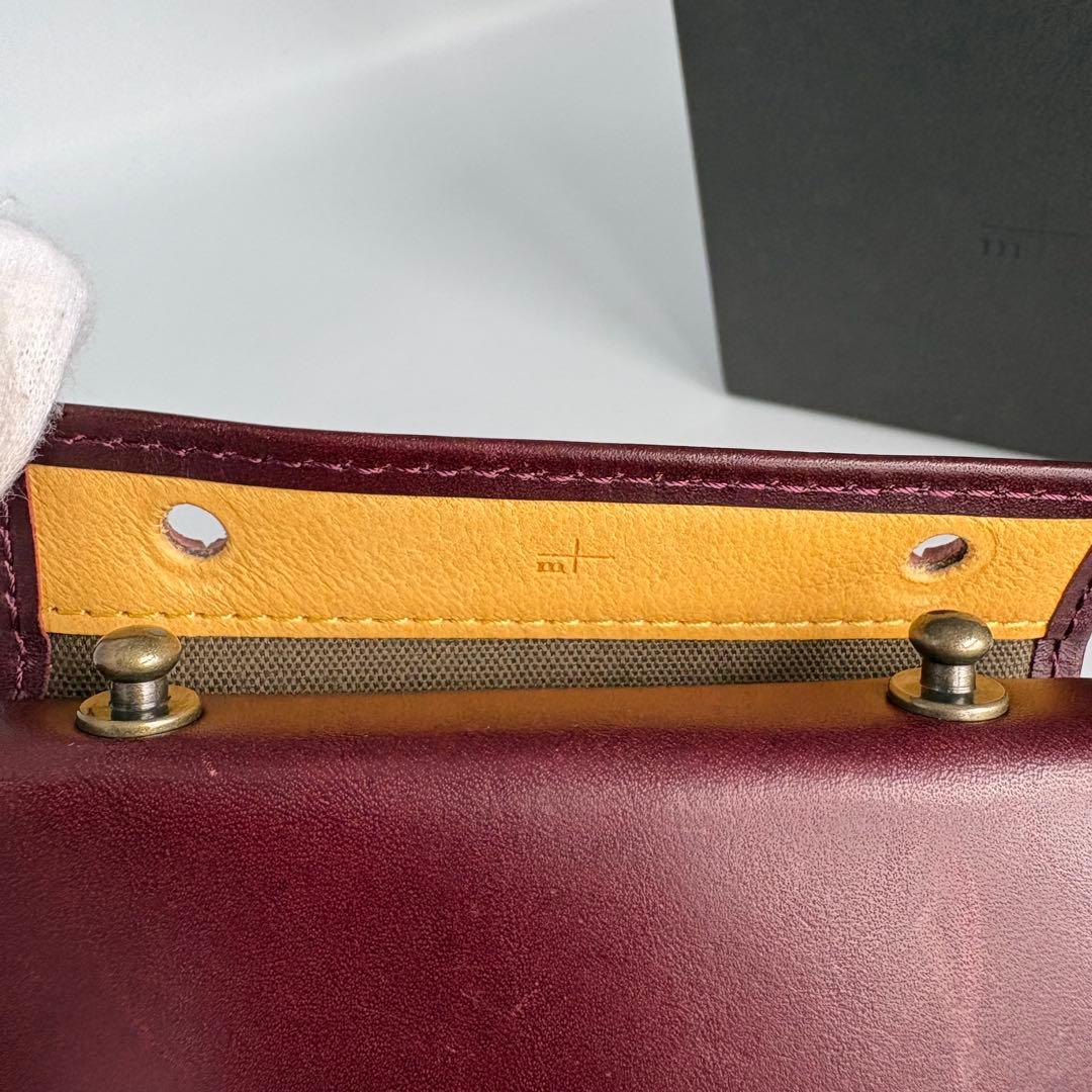 m+ エムピウ ミッレフォッリエⅡ P25 ワイン イエロー 二つ折り財布