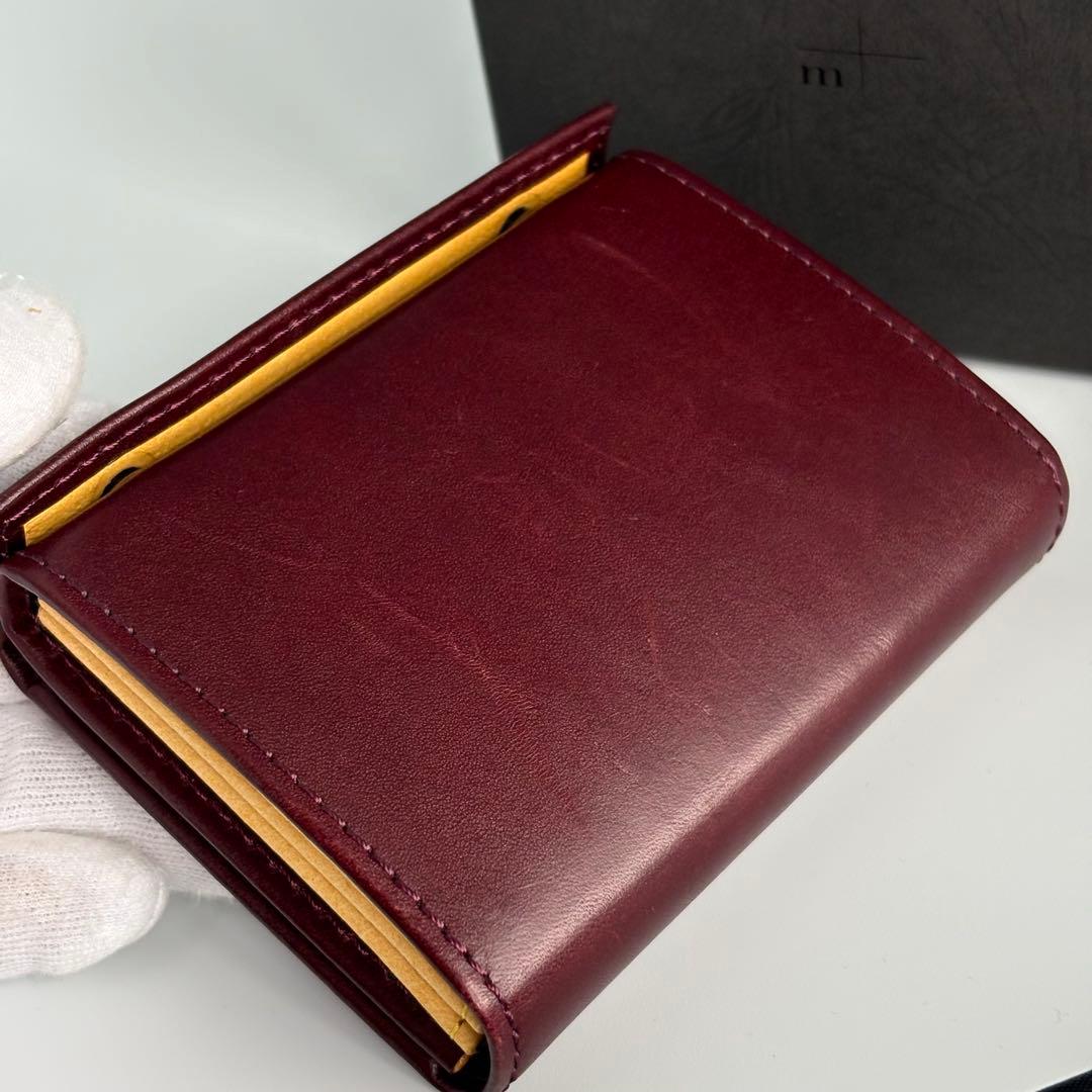 m+ エムピウ ミッレフォッリエⅡ P25 ワイン イエロー 二つ折り財布