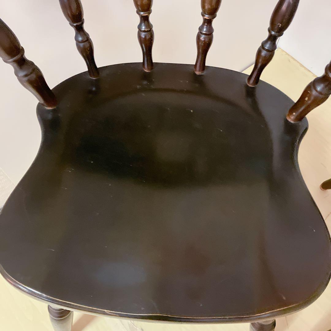 飛騨産業　木製　キャプテンチェア　2脚セット　ダイニングチェア　アームチェア　②