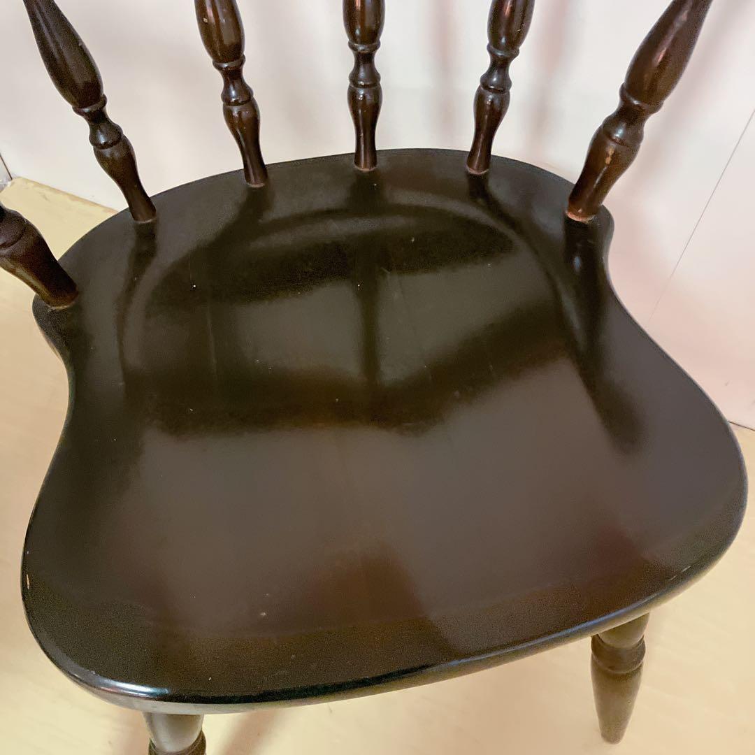 飛騨産業　木製　キャプテンチェア　2脚セット　ダイニングチェア　アームチェア　②