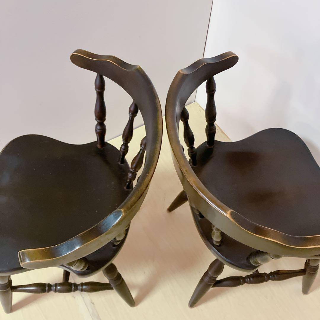 飛騨産業　木製　キャプテンチェア　2脚セット　ダイニングチェア　アームチェア　②